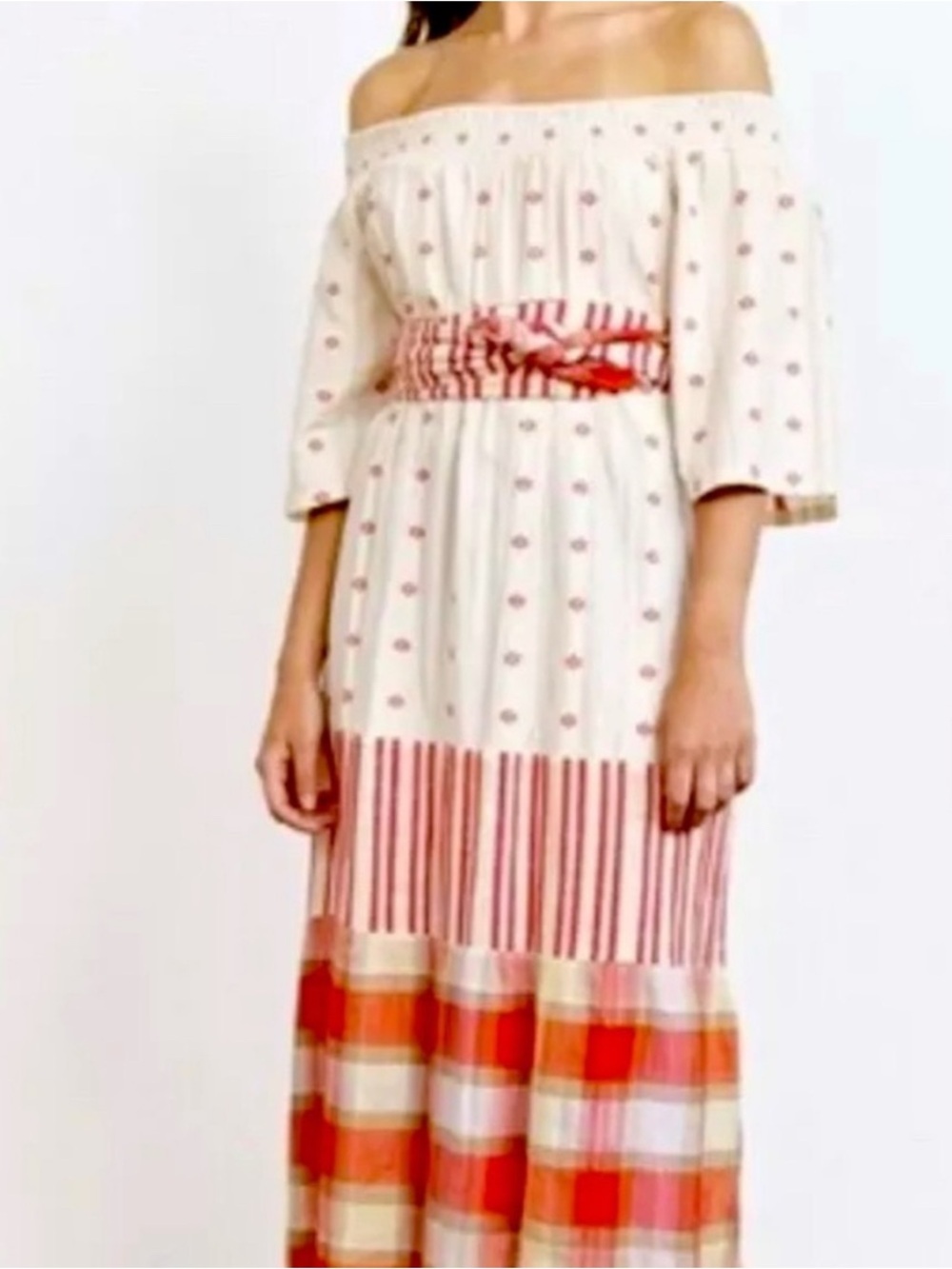 Ace & Jig Casa dress in Tulip and Picnic. Flexible sizing fits XL